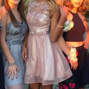 FLASH SALE Champagne Formal Junior Dress